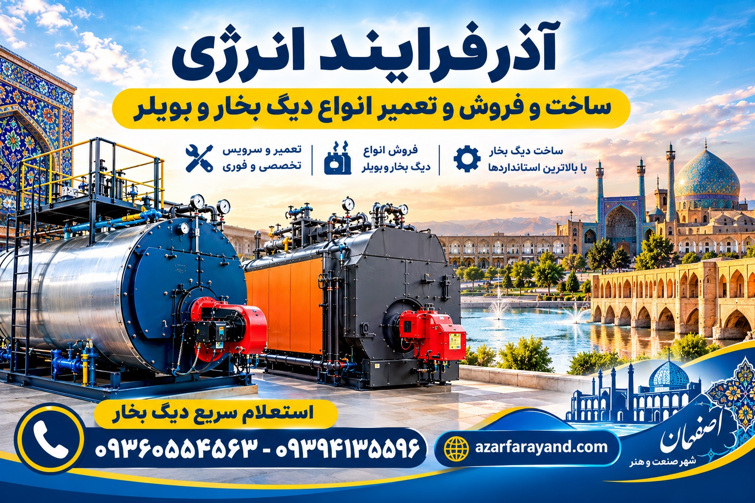 دیگ بخار صنعتی در اصفهان