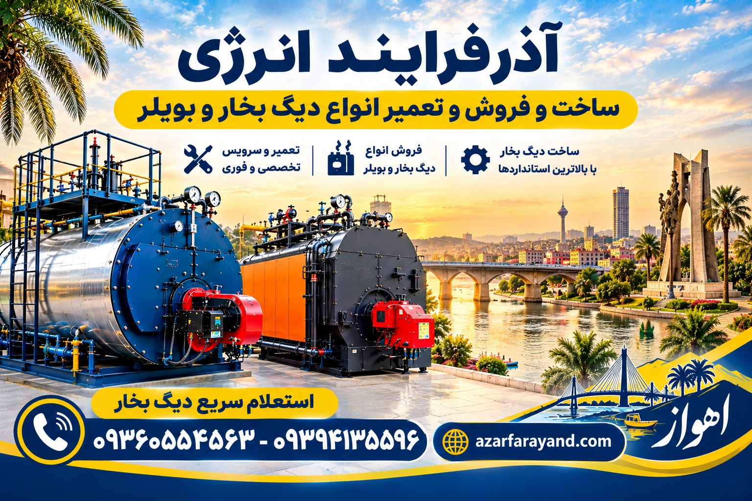 دیگ بخار صنعتی در اهواز